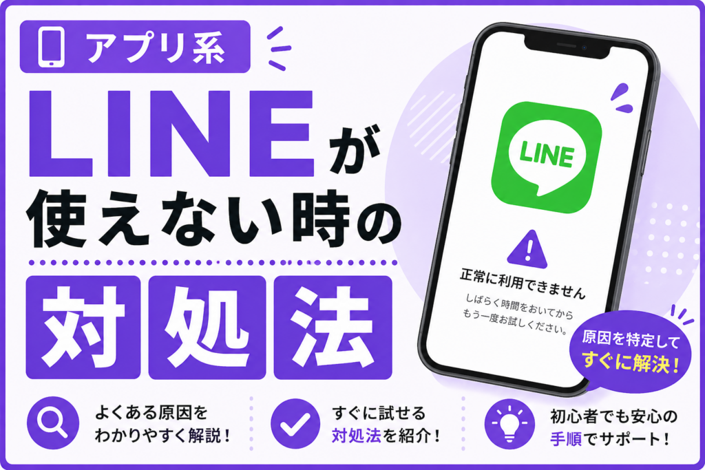 LINEが使えない時の対処法【トラブル解決】
