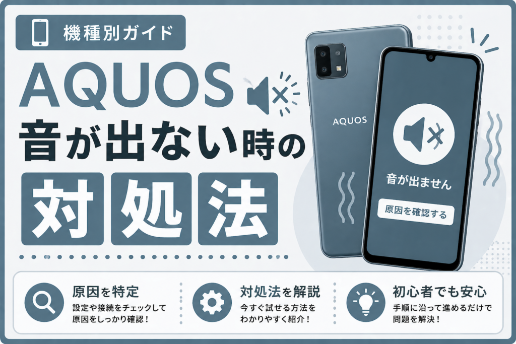 AQUOS 音が出ない時の対処法【初心者向け】