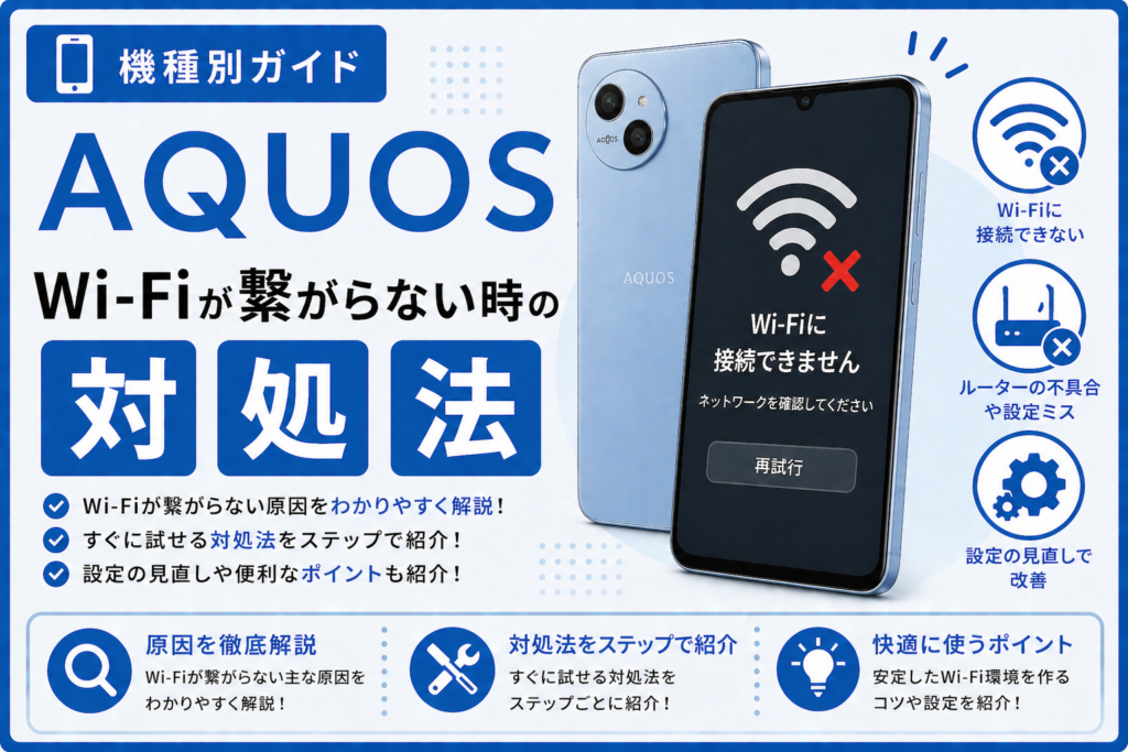 AQUOS Wi-Fiが繋がらない時の対処法