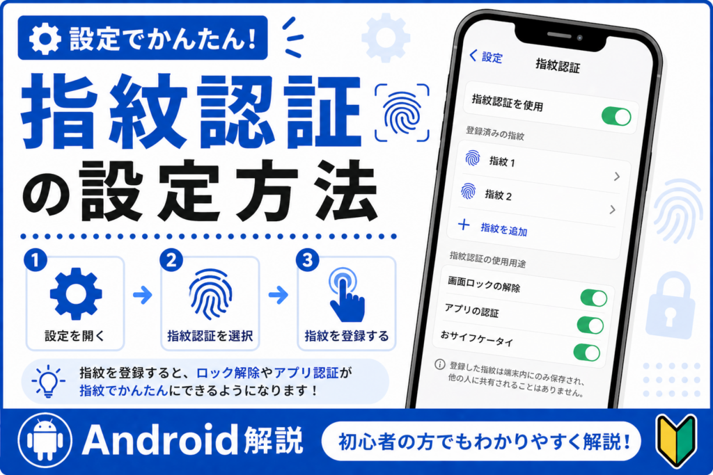 指紋認証の設定方法【安全に使う】