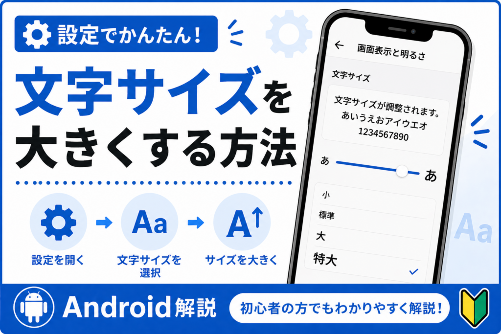 文字サイズを大きくする方法【見やすくする設定】
