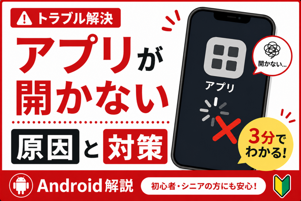 アプリが開かない原因と対策【すぐできる対処法】