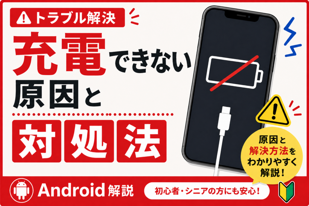 充電できない原因と対処法【ケーブル・本体チェック】