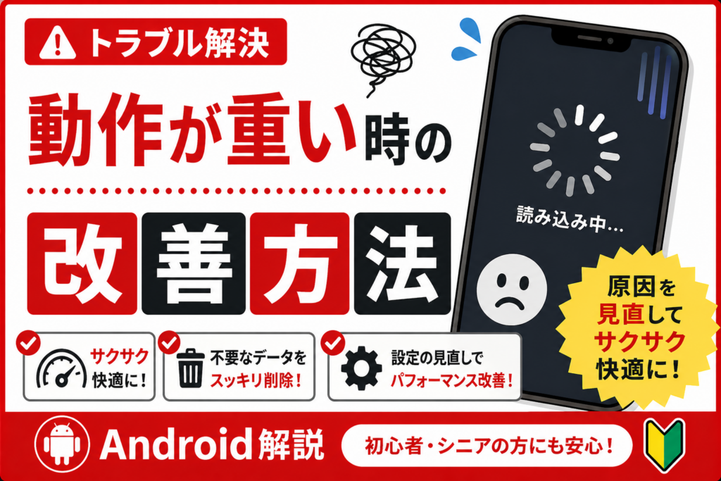動作が重い時の改善方法【サクサク動かすコツ】