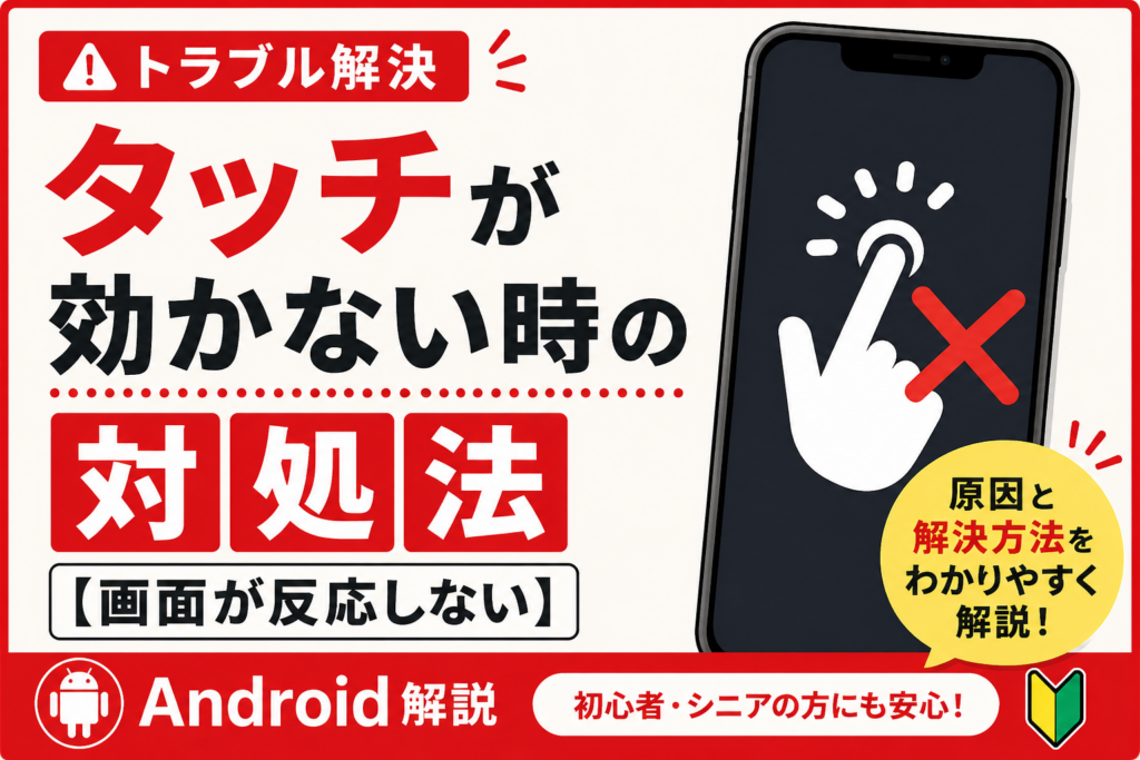 タッチが効かない時の対処法【画面が反応しない】