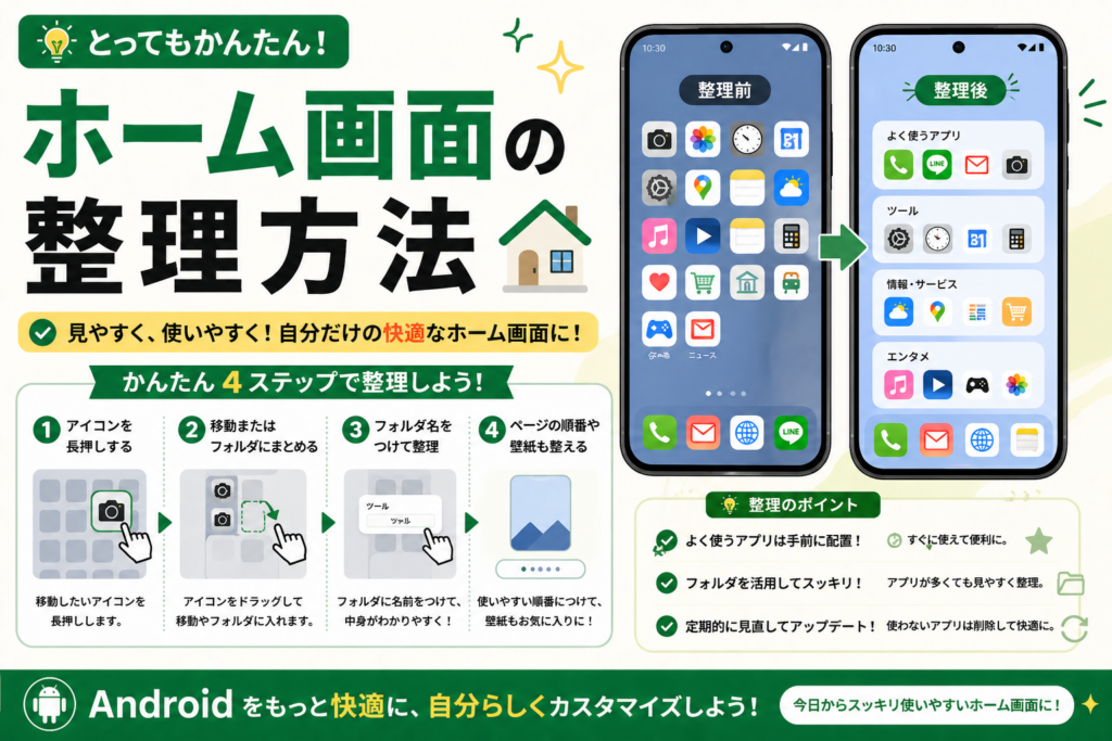 ホーム画面の整理方法【見やすくする】