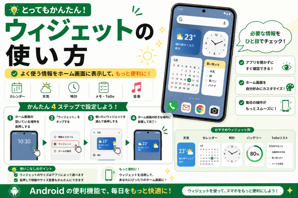 ウィジェットの使い方【便利機能】